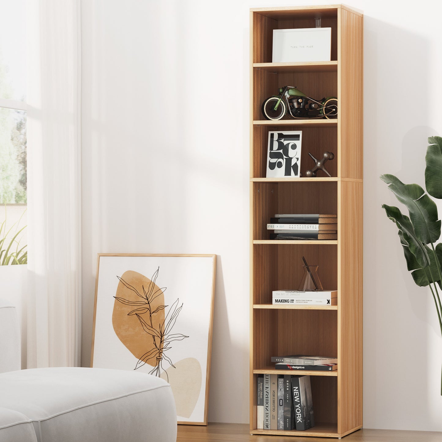 Marlook Bookshelf 7 Tiers MILO Pine