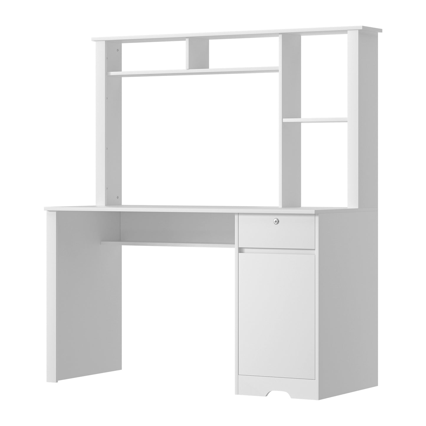 Marlook Computer Desk Office Study Desks Table Drawer Bookshelf Cabinet