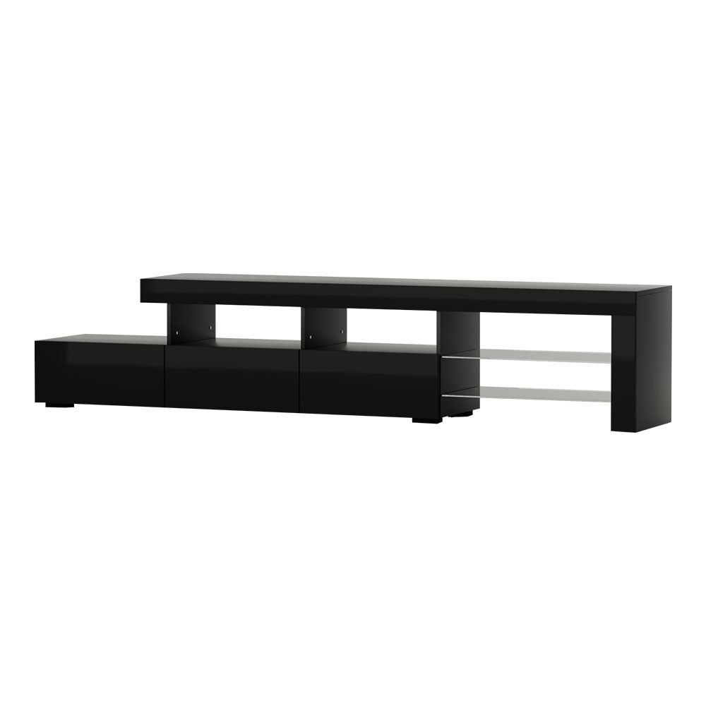 Marlook Entertainment Unit TV Cabinet LED 215cm Black Caya