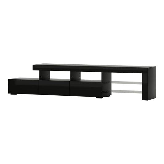 Marlook Entertainment Unit TV Cabinet LED 215cm Black Caya