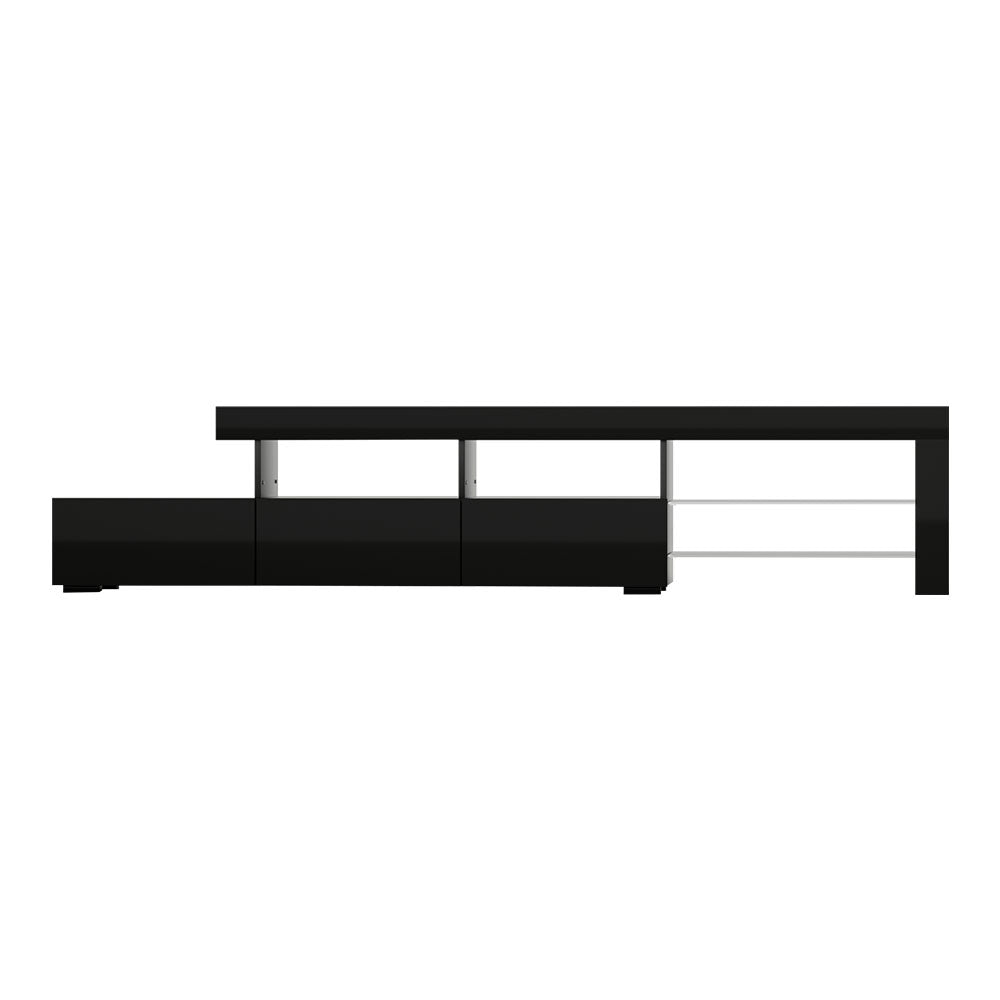 Marlook Entertainment Unit TV Cabinet LED 215cm Black Caya