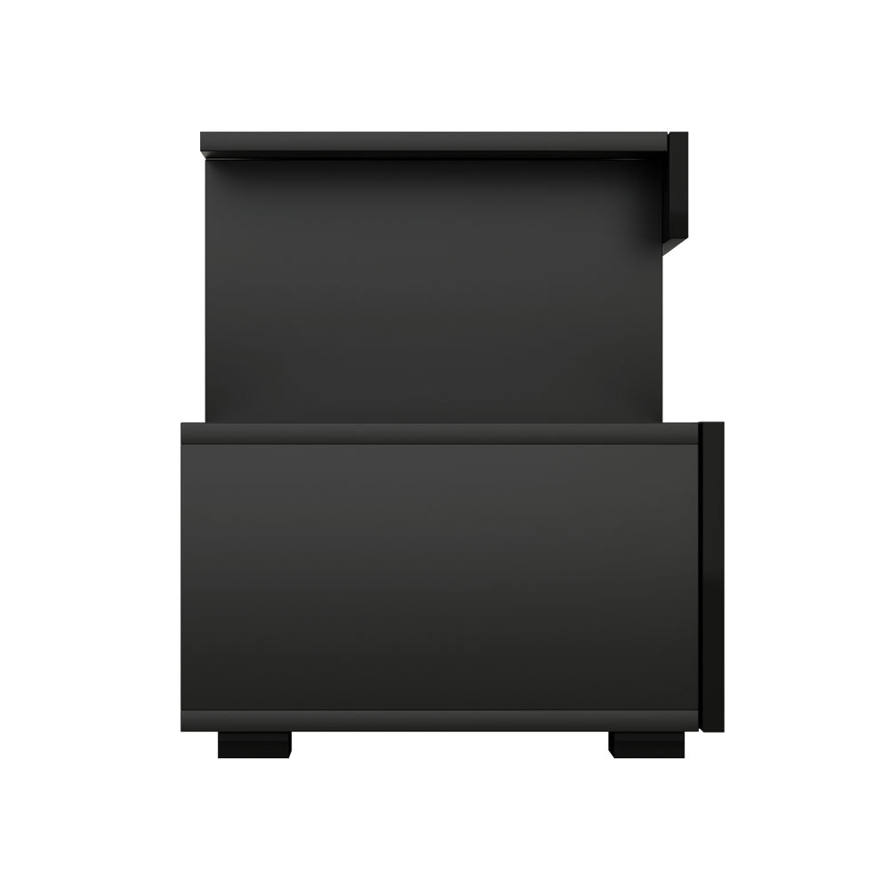 Marlook Entertainment Unit TV Cabinet LED 215cm Black Caya