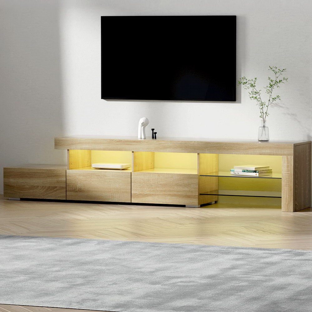 Marlook Entertainment Unit TV Cabinet LED 215cm Pine Caya