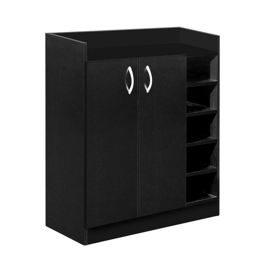 Marlook Shoe Rack Cabinet 21 Pairs Adjustable Shelves Black Clair