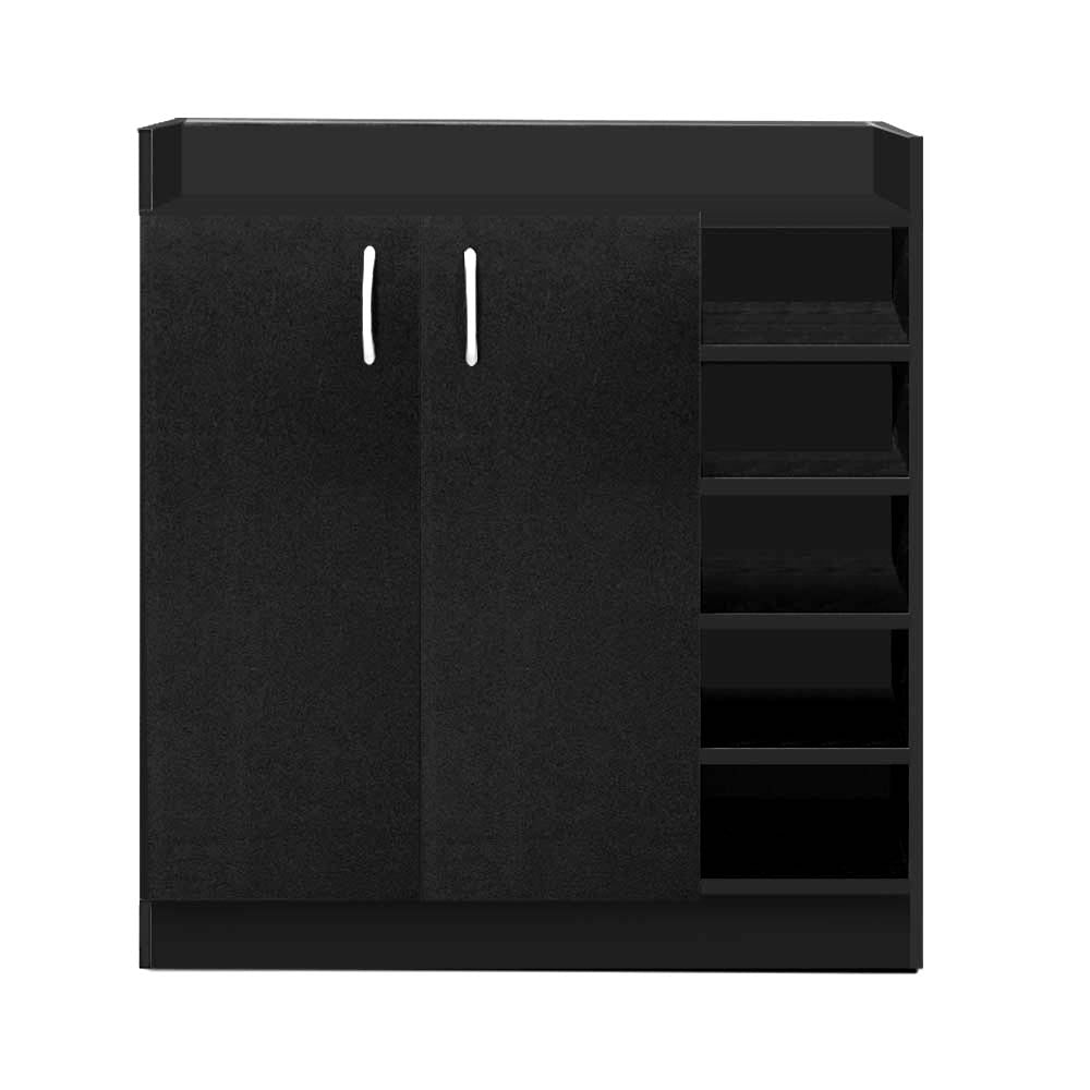 Marlook Shoe Rack Cabinet 21 Pairs Adjustable Shelves Black Clair
