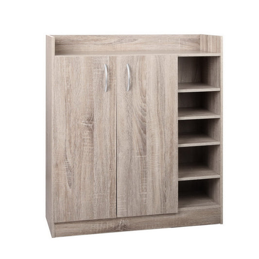 Marlook Shoe Rack Cabinet 21 Pairs Adjustable Shelves Pine Clair