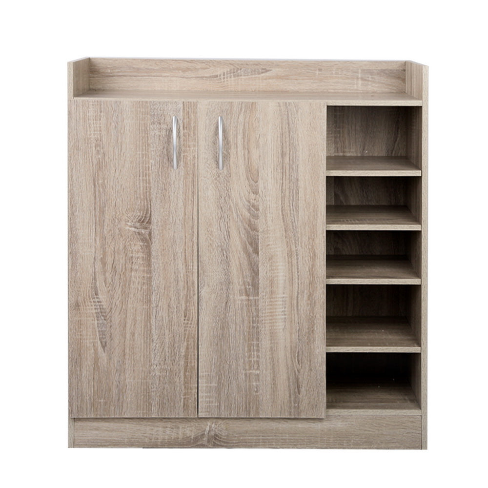 Marlook Shoe Rack Cabinet 21 Pairs Adjustable Shelves Pine Clair