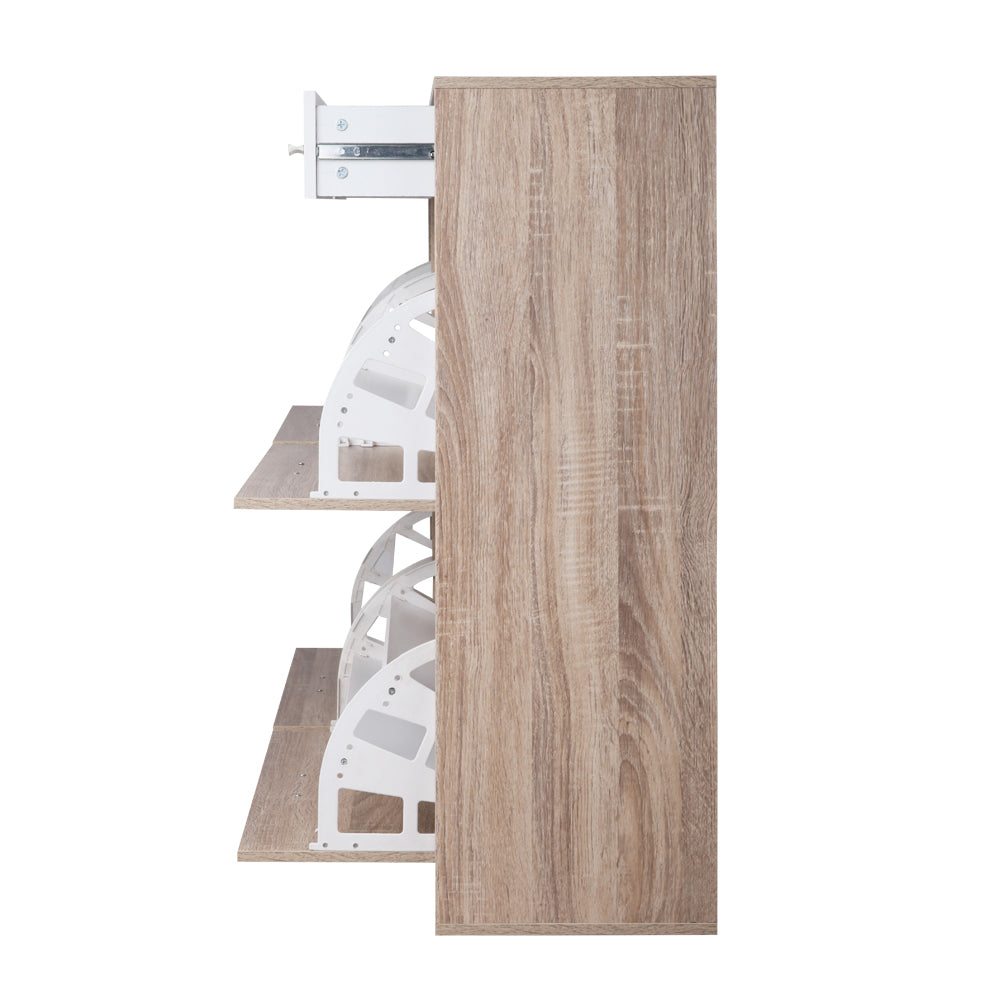 Marlook Shoe Rack Cabinet 36 Pairs Adjustable Shelves Pine Sara