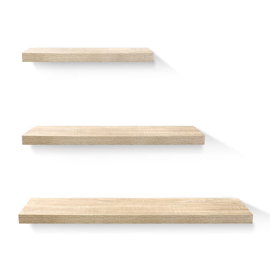 Marlook Floating Wall Shelf Set of 3 Oak