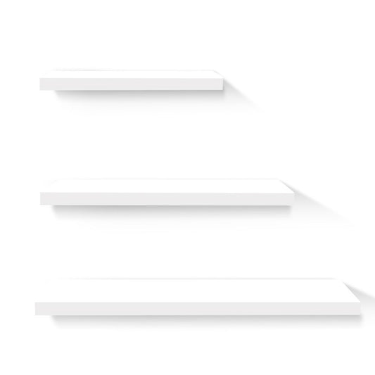 Marlook Floating Wall Shelf Set of 3 White