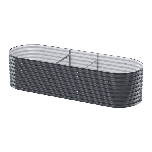 Marlook Garden Bed 240X80X56cm Oval Planter Box