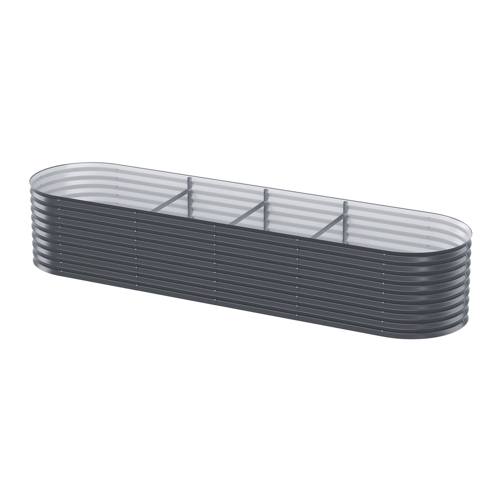 Marlook Garden Bed 320X80X56cm Oval Planter Box