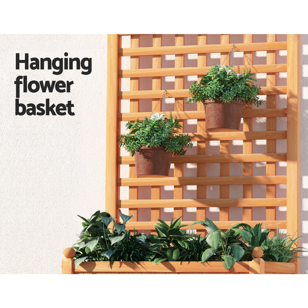 Marlook Garden Bed Wooden 64x35x115cm Planter Raised Box Container Trellis