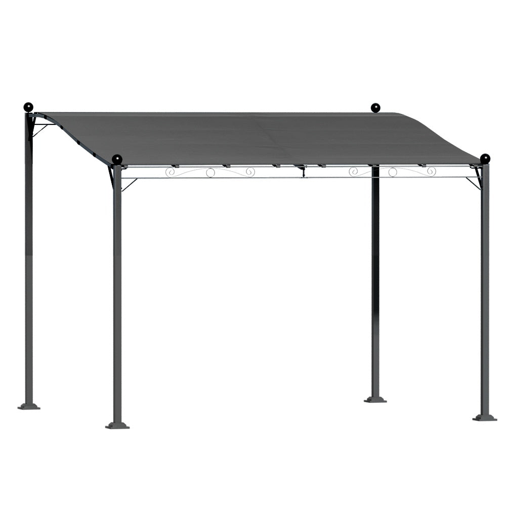 Marlook Gazebo Marquee 3m Outdoor Event Wedding Tent Camping Party Shade Iron Art Canopy Grey