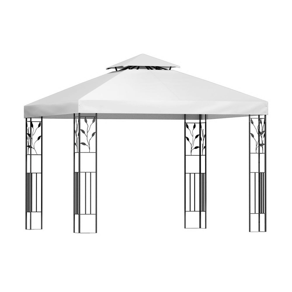Marlook Gazebo 3x3m Marquee Outdoor Wedding Party Event Tent Home Iron Art Shade White