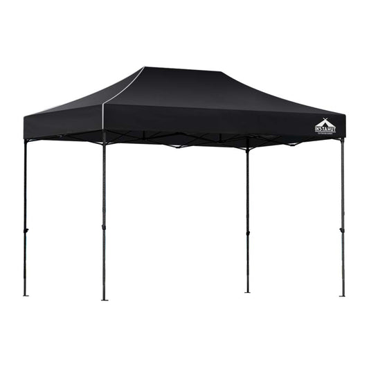 Marlook Gazebo Pop Up Marquee 3x4.5 Folding 500D Wedding Tent Base Pod Black