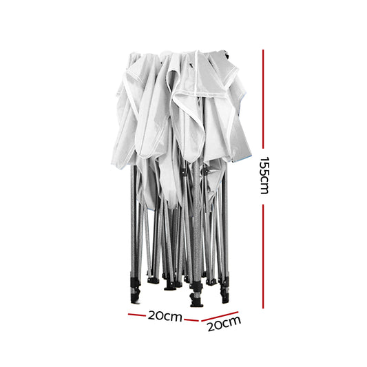 Marlook Gazebo Pop Up Marquee 3x6 Folding 500D Wedding Tent Base Pod White