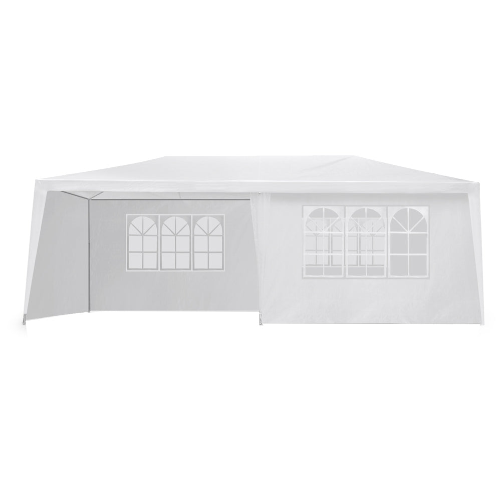 Marlook Gazebo 3x6m Marquee Wedding Party Tent Outdoor Camping Side Wall Canopy 6 Panel White