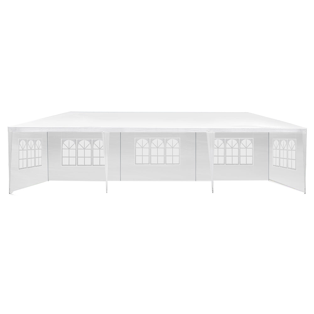 Marlook Gazebo 3x9m Marquee Wedding Party Tent Outdoor Camping Side Wall Canopy 5 Panel White