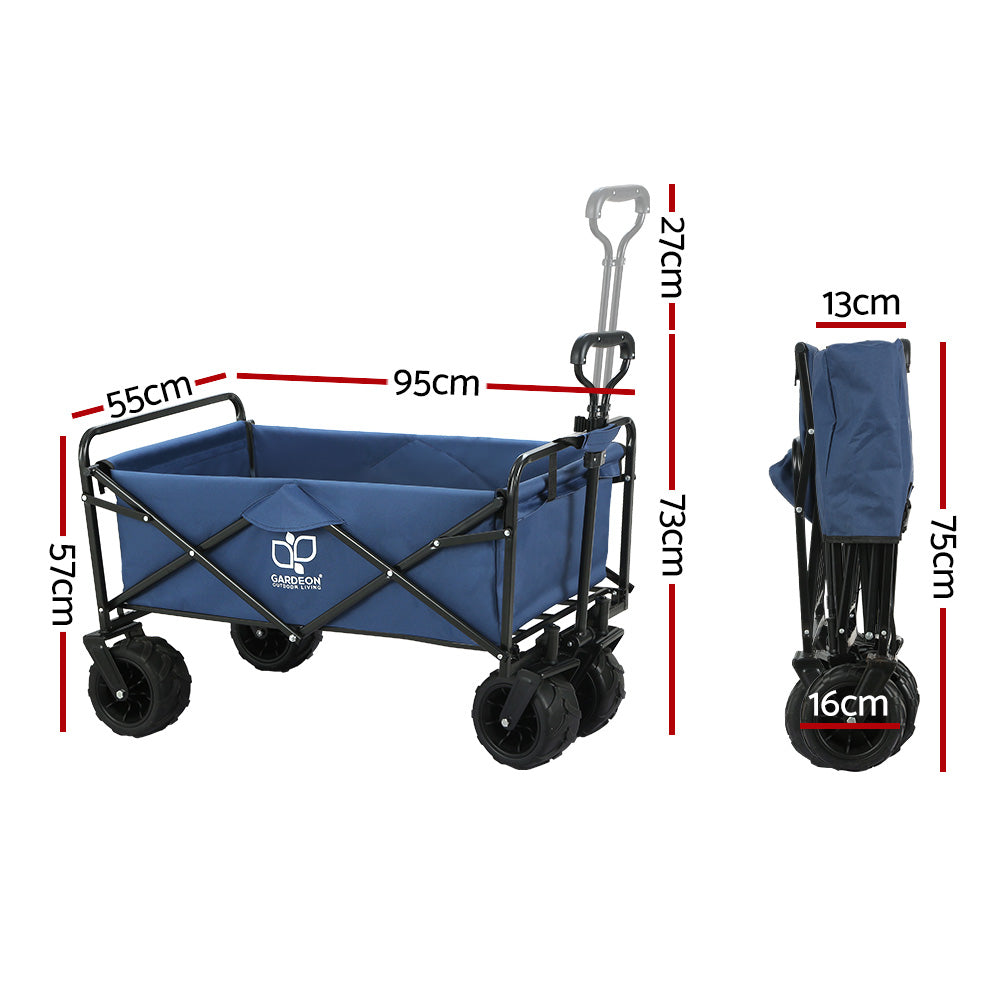 Marlook Garden Cart Folding 120kg Trolley Camping Wagon Barrow Outdoor Beach