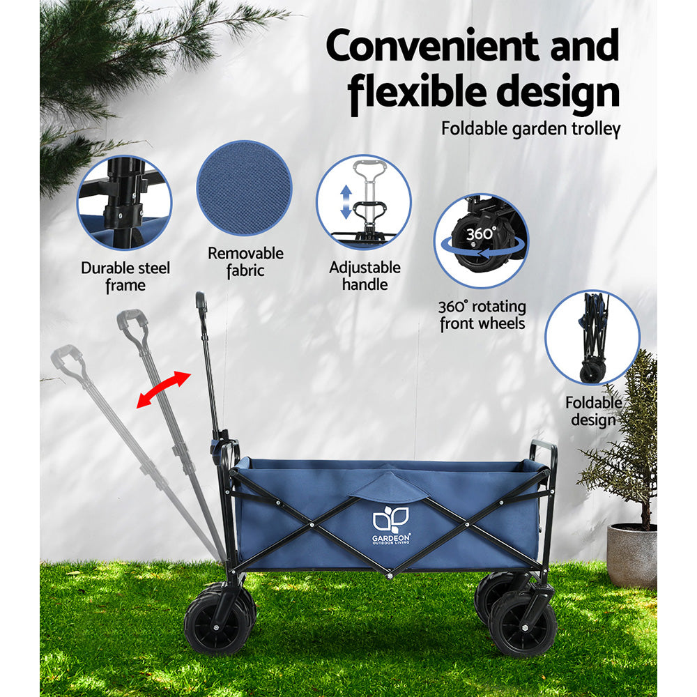 Marlook Garden Cart Folding 120kg Trolley Camping Wagon Barrow Outdoor Beach