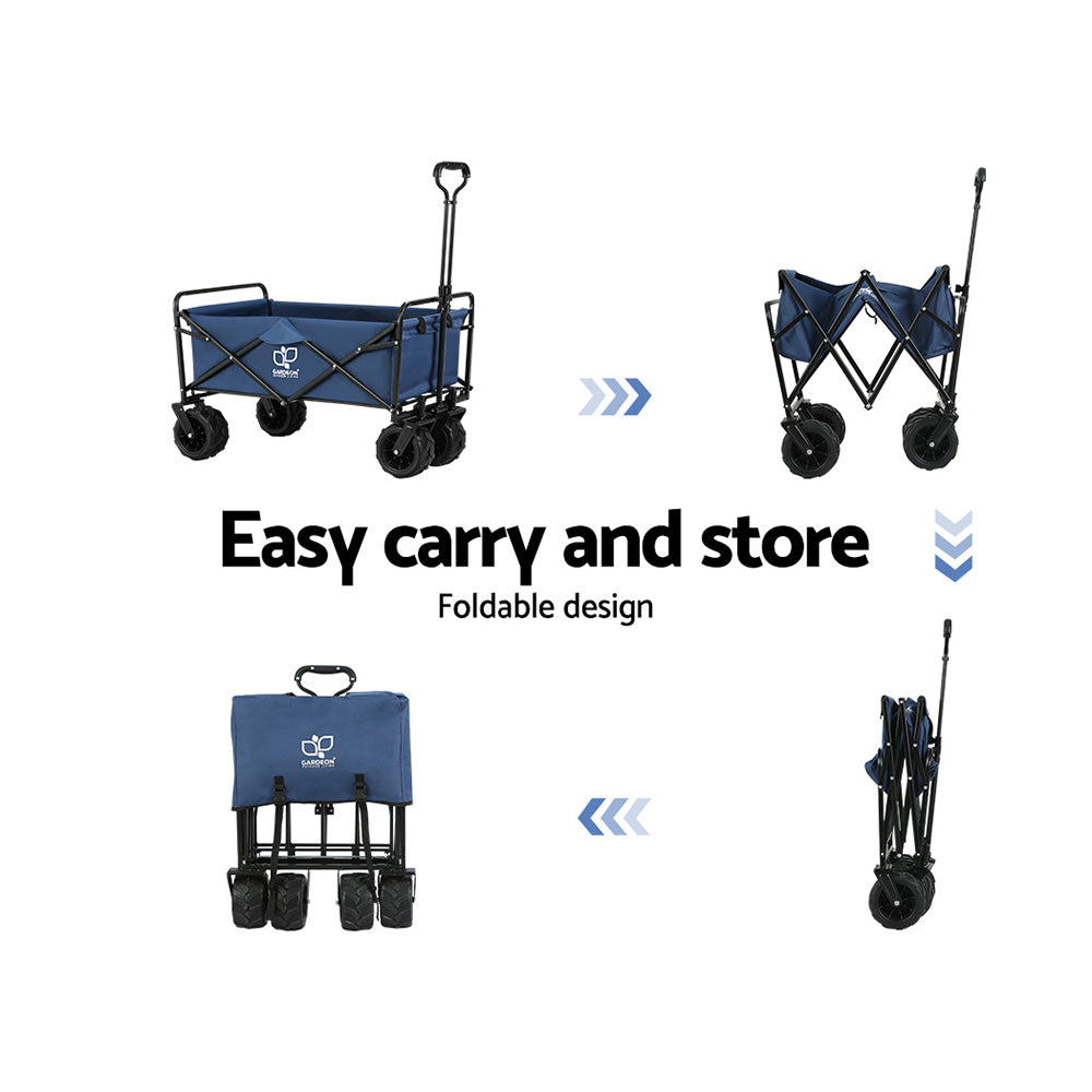 Marlook Garden Cart Folding 120kg Trolley Camping Wagon Barrow Outdoor Beach