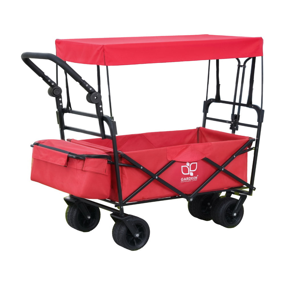 Marlook Garden Cart with Removable Canopy Red
