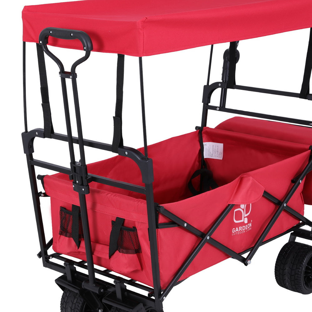 Marlook Garden Cart with Removable Canopy Red