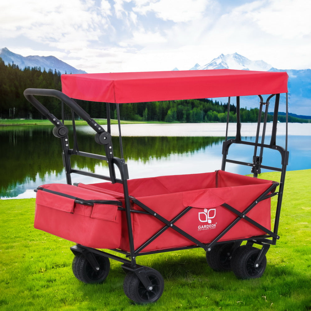 Marlook Garden Cart with Removable Canopy Red