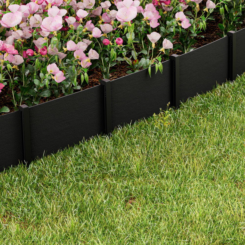 Marlook Garden Edging 15CM x 10M Border Support Landscape Edge Black