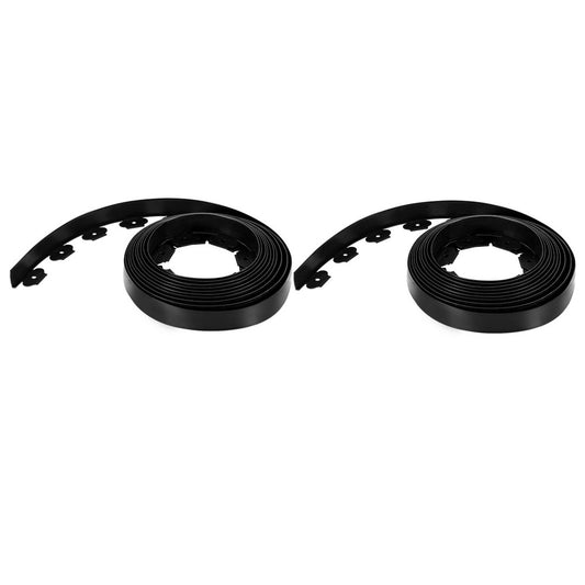 Marlook Garden Edging 5CM x 10M Border Support Landscape Edge Black X2