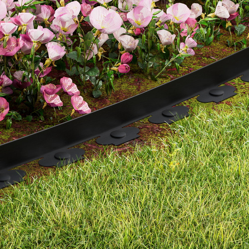 Marlook Garden Edging 5CM x 10M Border Support Landscape Edge Black X5