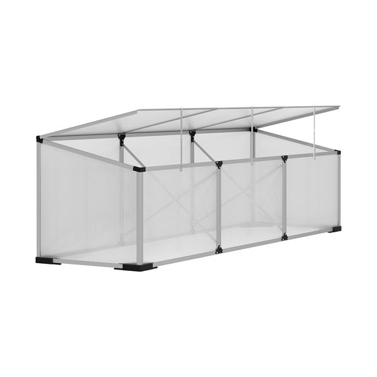 Marlook Greenhouse 180x50x50CM Cold Frame Plant Grow Aluminium Polycarbonate Green House