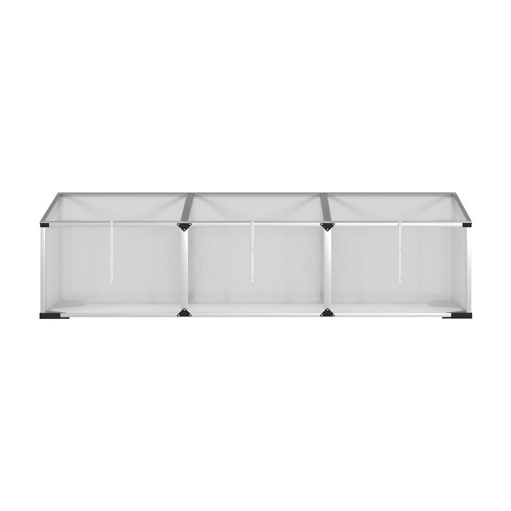 Marlook Greenhouse 180x50x50CM Cold Frame Plant Grow Aluminium Polycarbonate Green House