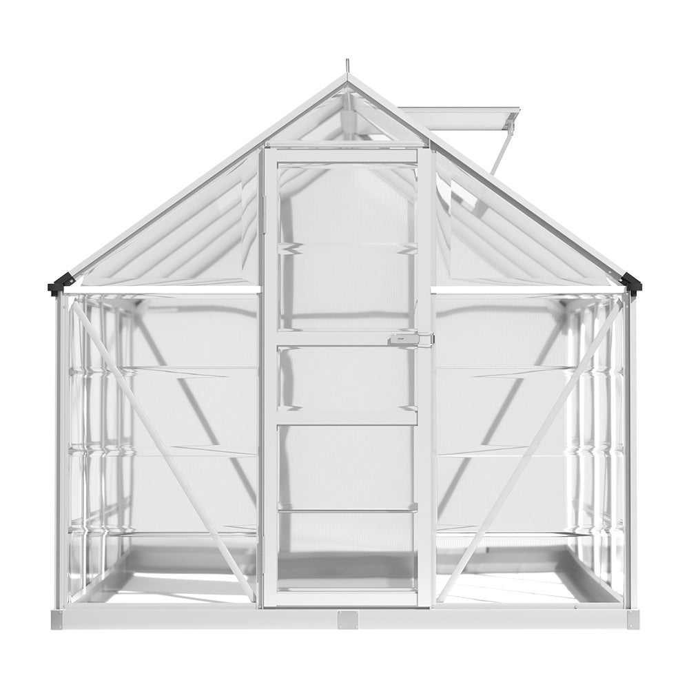 Marlook Greenhouse 2.48x1.89x2M Aluminium Polycarbonate Green House Garden Shed