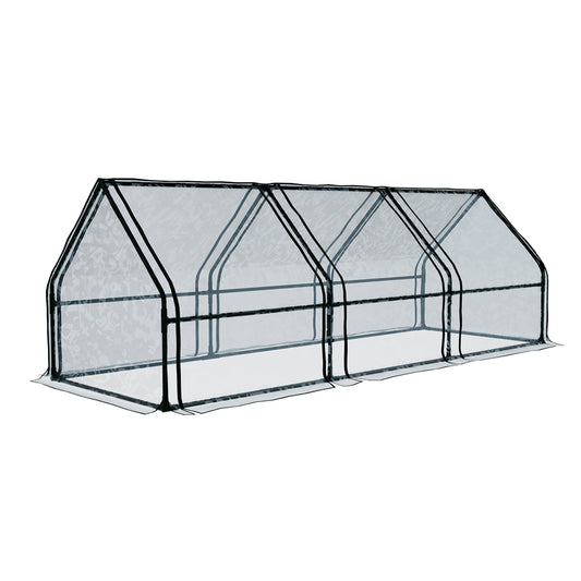 Marlook Greenhouse 2.7x0.9x0.9M Mini Green House Raised Garden Bed Planter Box