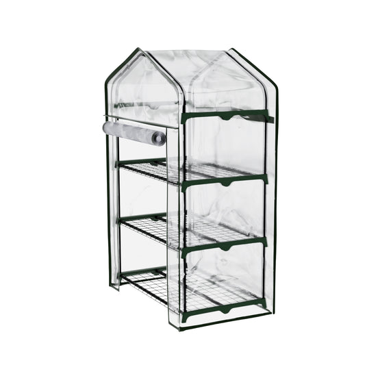 Marlook Greenhouse 3 Tiers Mini Green House Garden Bed Planter Box 1.28x0.7x0.5M