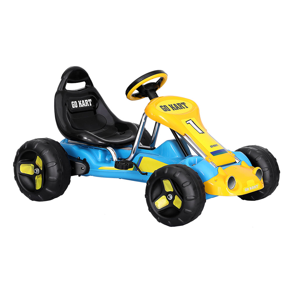 Marlook Kids Pedal Go Kart Ride On Toys Racing Car Plastic Tyre Blue