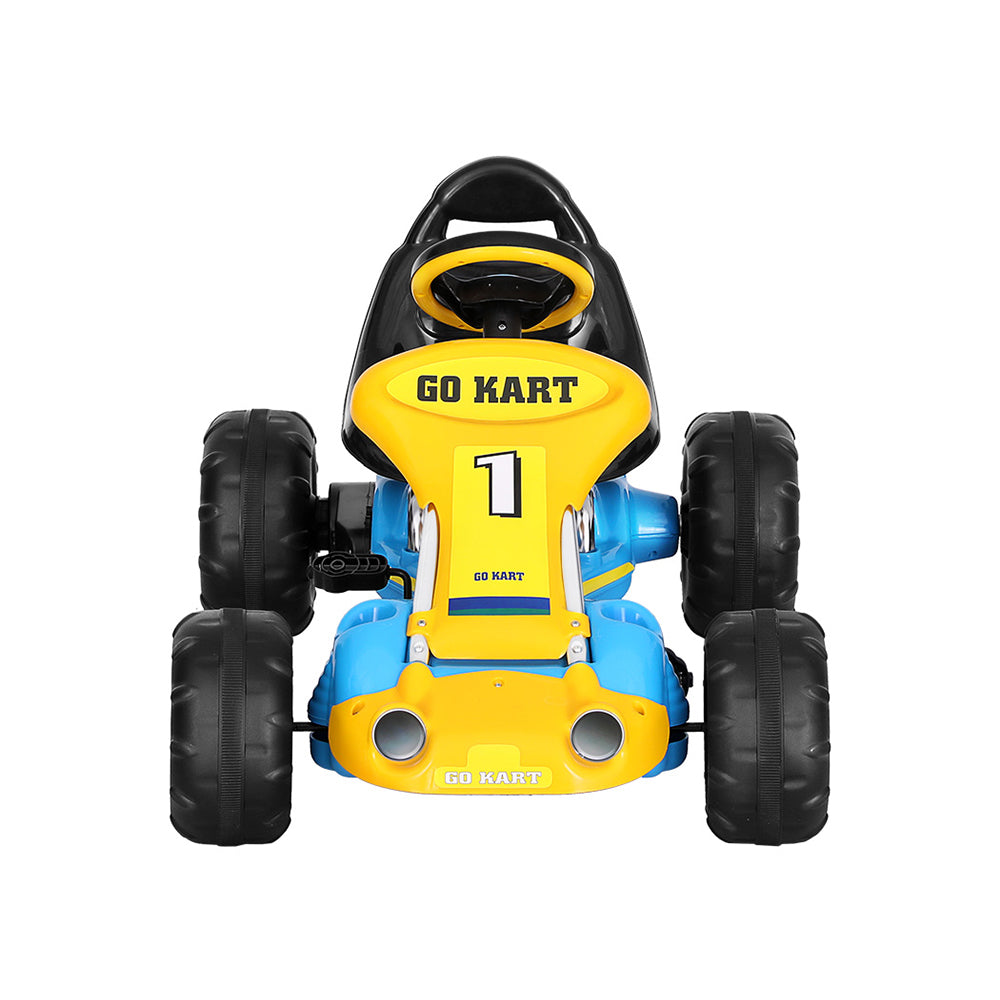 Marlook Kids Pedal Go Kart Ride On Toys Racing Car Plastic Tyre Blue