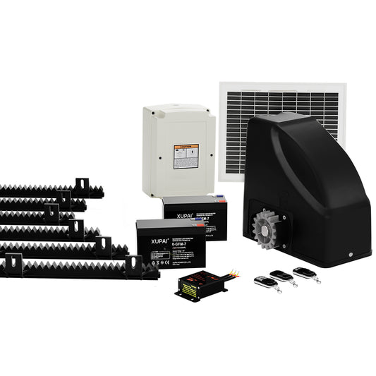 Marlook Automatic Sliding Gate Opener Kit 10W Solar Panel Electric 6M 600KG