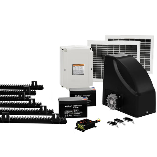 Marlook Automatic Sliding Gate Opener Kit 20W Solar Panel Electric 6M 600KG