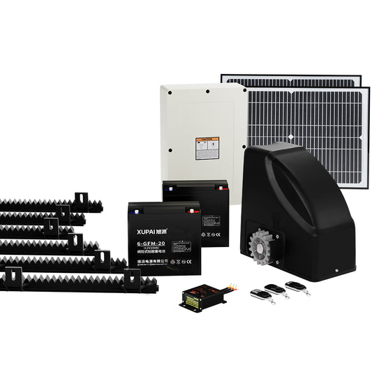 Marlook Automatic Sliding Gate Opener Kit 40W Full Solar Electric 6M 600KG