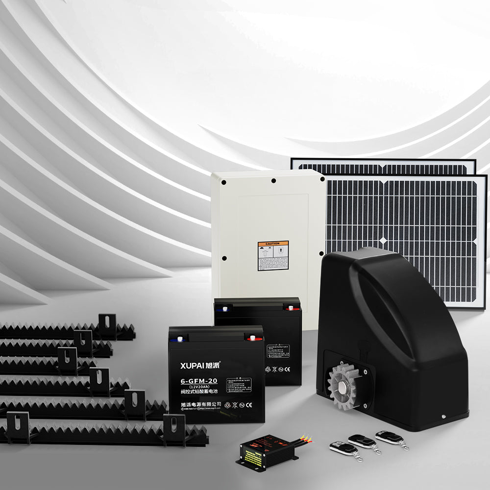 Marlook Automatic Sliding Gate Opener Kit 40W Full Solar Electric 6M 600KG