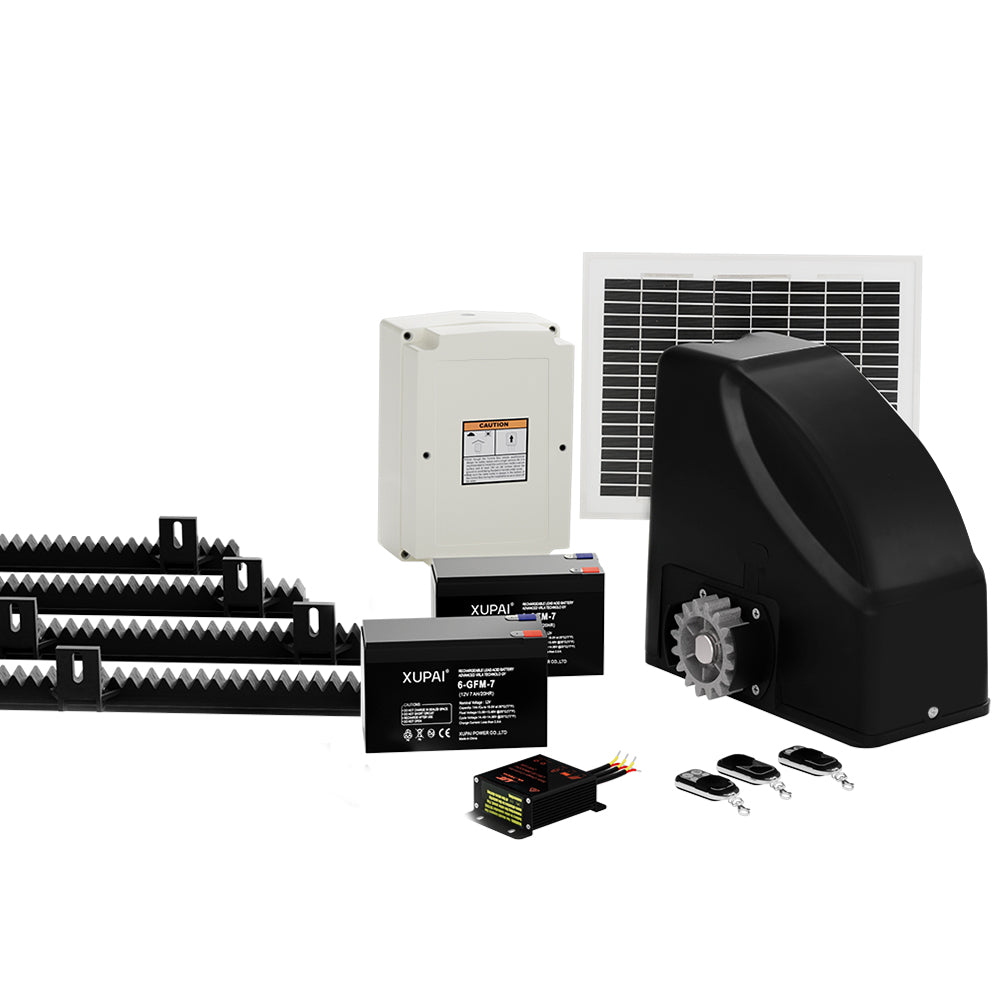 Marlook Automatic Sliding Gate Opener Kit 10W Solar Panel Electric 4M 600KG