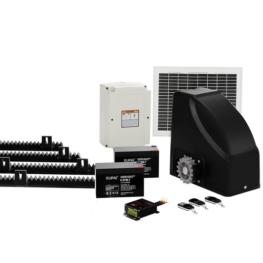 Marlook Automatic Sliding Gate Opener Kit 10W Solar Panel Electric 4M 600KG