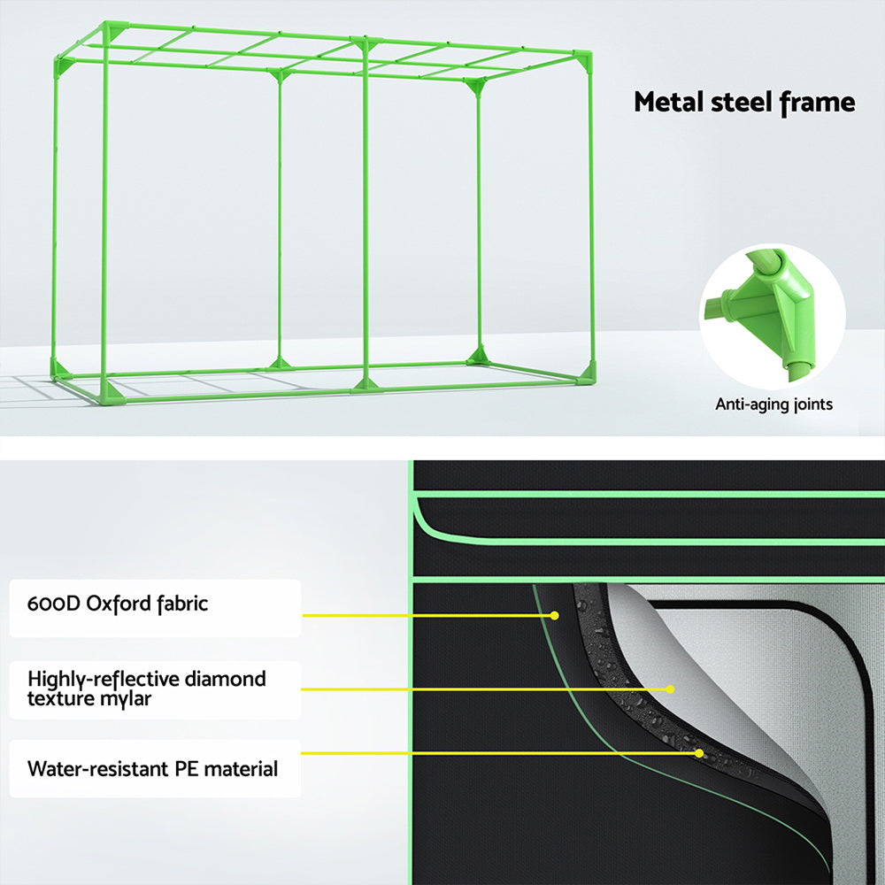Marlook Grow Tent Kits 300x150x200cm Hydroponics Indoor Plant Grow System
