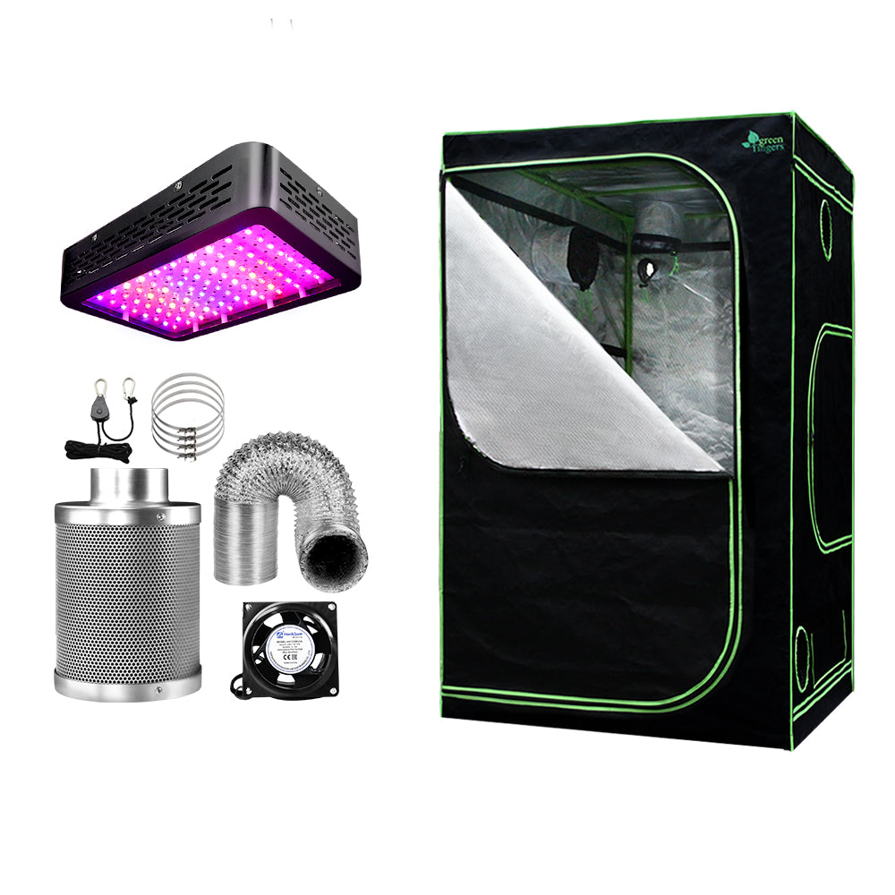 Marlook Grow Tent Light Kit 120x120x200CM 1000W LED 4" Vent Fan,Marlook Grow Tent Light Kit LED 1000W Full Spectrum 4" Vent 120x120x200CM