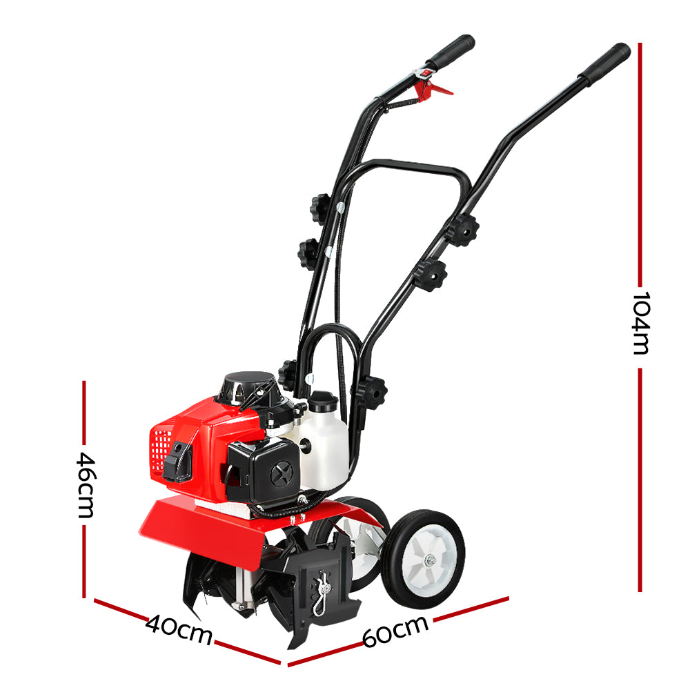 Marlook 88CC Tiller Garden Cultivator Rototiller 4 Blades Soil Plower Rotary Hoe