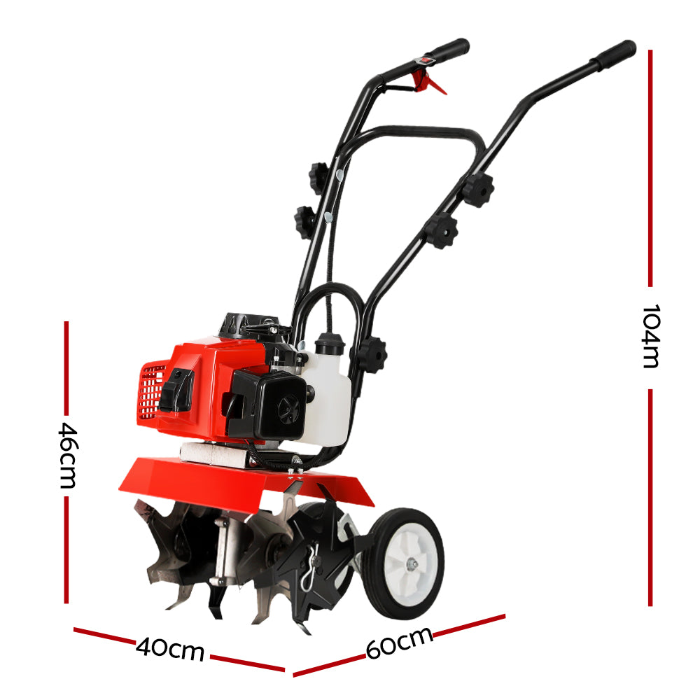 Marlook 88CC Tiller Garden Cultivator Rototiller 4 Blades Soil Plower Rotary Hoe