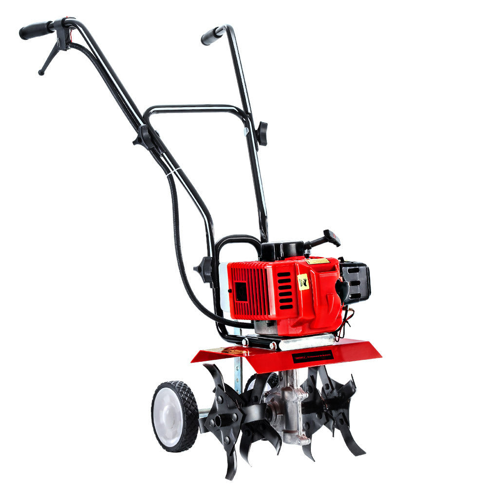 Marlook 72CC Tiller Garden Cultivator Rototiller 4 Blades Soil Plower Mini Rotary Hoe